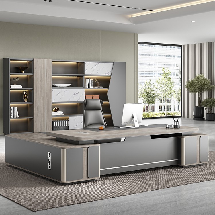 老板办公桌椅组合简约现代主管桌经理桌大气总裁桌单人大班台家具