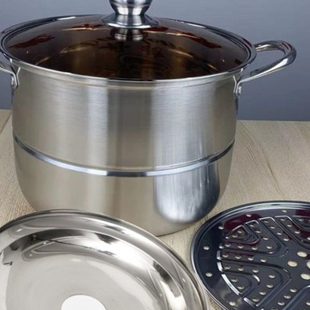 帝锅汽锅鸡专用底锅加厚不锈钢商用燃气家用蒸汽蒸盘紫砂气锅蒸锅