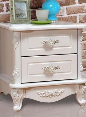 欧式床头柜色简约韩物35853式卧室木质件白床头柜烤漆包邮储收纳