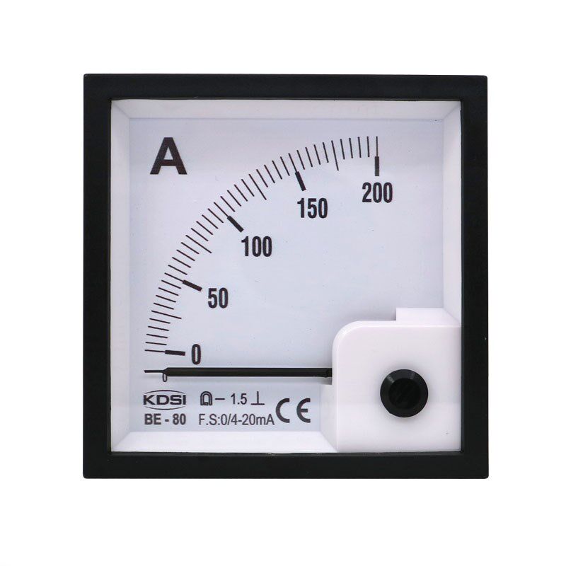 kdsi指针显示毫安表BE-80 DC4-20mA 200A直流电流表 配电柜用表