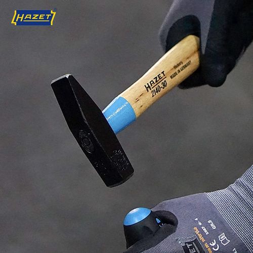 HAZET钳工锤德国进口榔头胡桃木柄铁锤木工家用300g汽车钣金工具