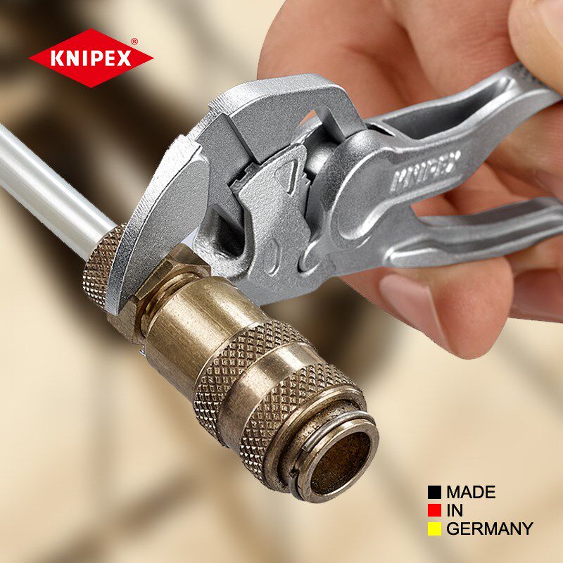 KNIPEX德国凯尼派克工具4寸100mm袖珍款镀铬钳式扳手