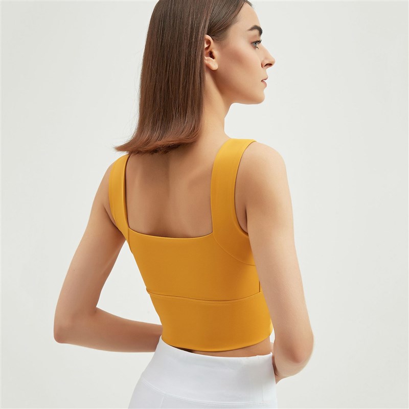 China red果m冻胶无痕一体式防下垂瑜伽背心外穿胖mm运动文胸大码