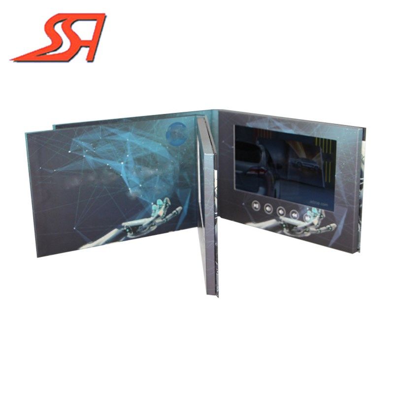 7寸精装电子视频贺卡LCD商y务广告高档贺卡数码邀请函招商宣传