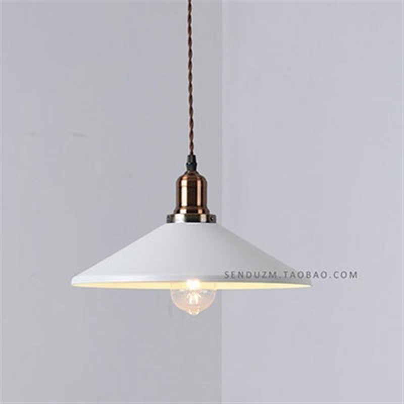 loft工业风吊灯锅盖单头v锅盖灯北欧餐厅酒吧吧台奶茶店美发店灯