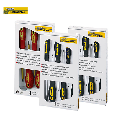PROXXON迷你魔 FLEX-DOT弹舒粒塑柄螺丝批6件装 NO22640