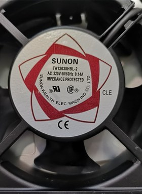 TA12038HBL-2 双滚珠轴承轴流风机 220V0.14A 120*120
