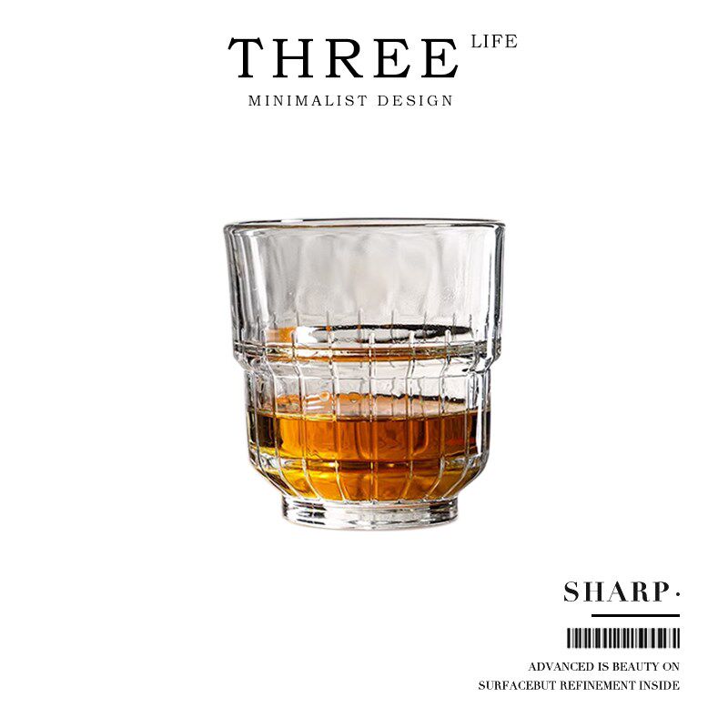 TlifeSharp杯具圆形透明玻璃杯耐热果汁杯牛奶杯酒杯 利必