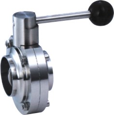 包邮304不锈钢卫生级焊接阀门 手动卫生蝶阀19mm 159mm(4分 6寸)