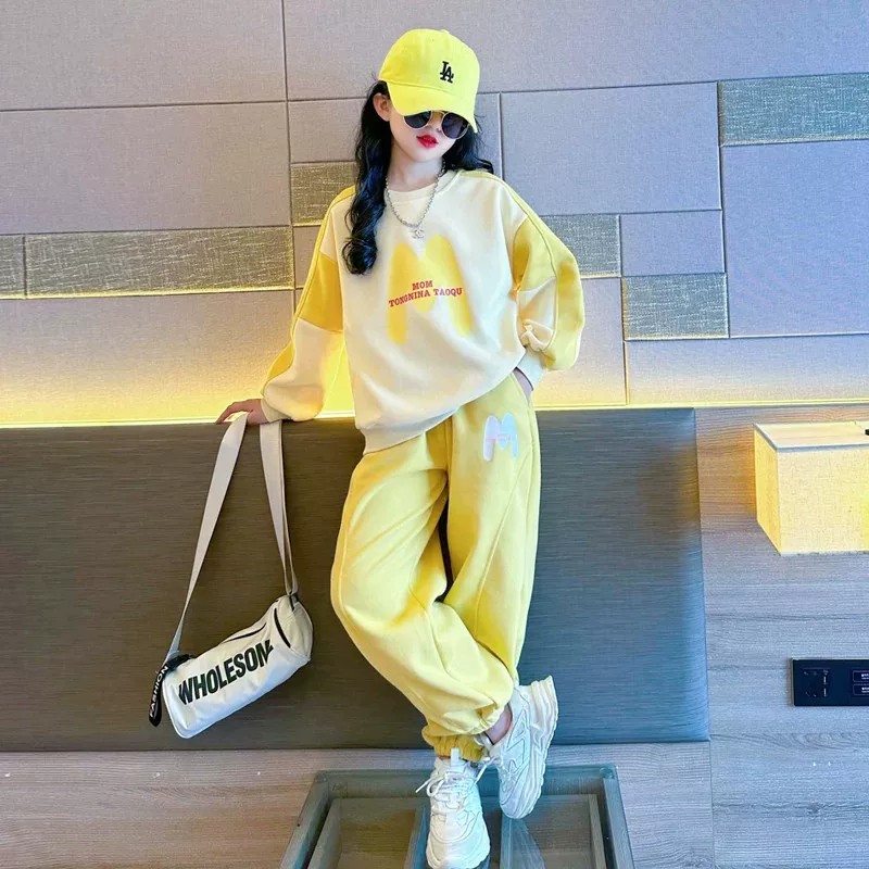 奥莱女童2026秋冬卫衣运动套装潮