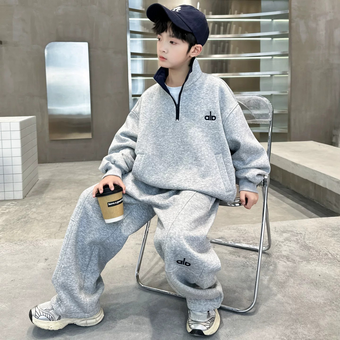 男童2026春秋韩版痞帅运动两件套