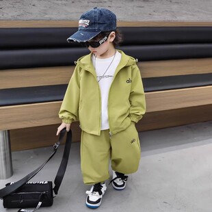 奥莱韩版男童秋装套装2025新款炸街酷帅气秋款中小童宝宝两件套潮