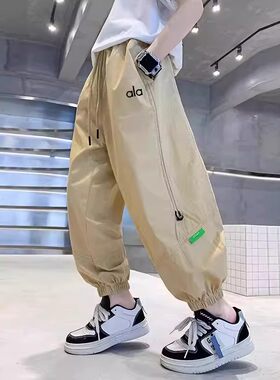 男童春装工装束脚裤百搭潮牌