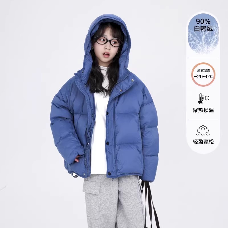 奥莱女童羽绒服90白鸭绒三防2026时尚款时尚百搭加厚保暖冬装外套