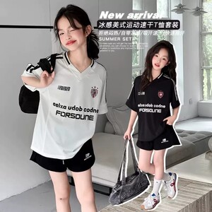 女童夏季新款速干运动篮球服套装