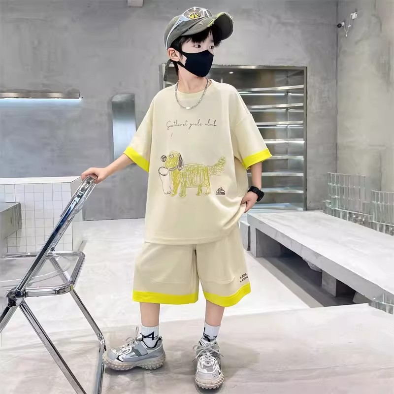 男童夏季短袖运动服两件套新款潮