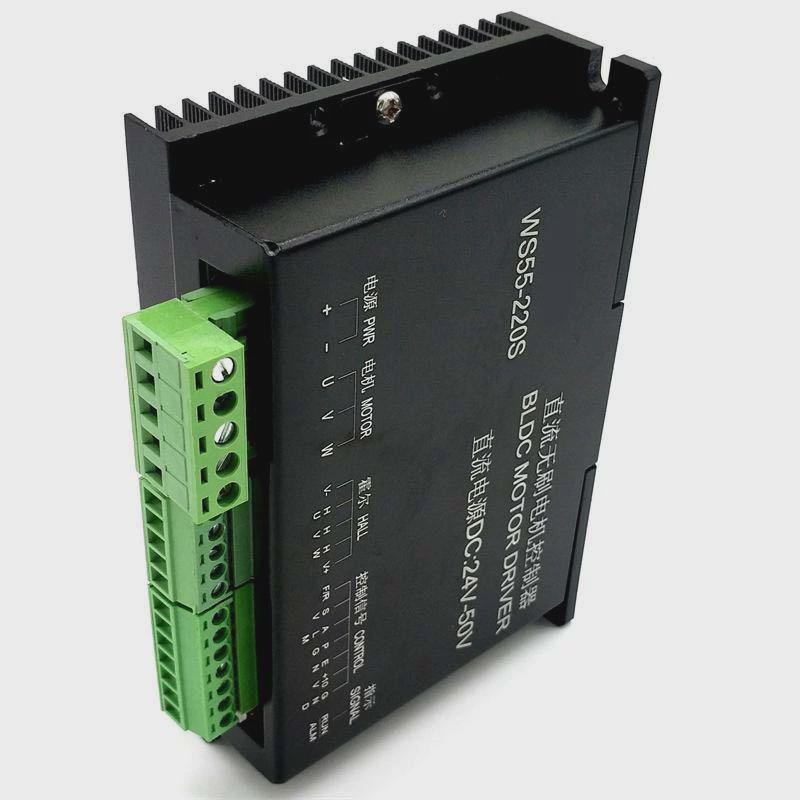 直流无刷电机驱动器控制板WS55-220S带霍尔兼容无霍尔 U50V 600W