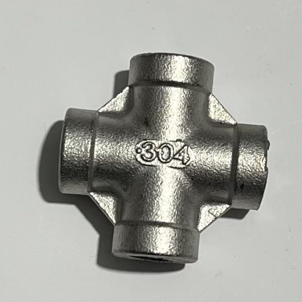 一分不锈钢内丝四通接头DN6 ZG1/8 PT RC BSPT 锥度螺纹55度x28牙