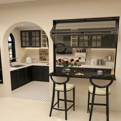 上下折叠推拉窗户玻璃窗原实木定制室内窗木窗花格左右折叠提拉窗