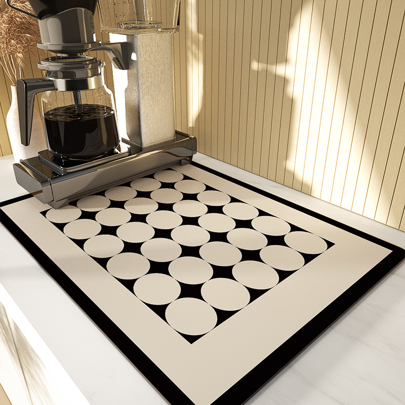 咖啡机桌面沥水垫硅藻泥吸水垫餐具厨房台面干燥垫杯垫免洗茶台吧