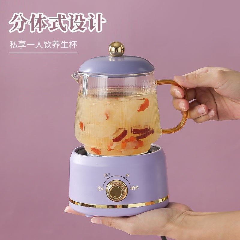 迷你养生壶家用防溢电炖杯办公室宿舍加热恒温小型煮花茶壶烧水杯