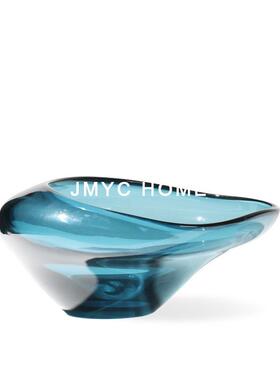 玻璃水果盘样板房酒店餐厅客厅茶几餐厅吧台桌面干果收纳果盘摆件