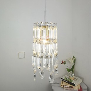 跨境水晶小吊灯床头卧室现代简约创意设计师餐厅吧台新款轻奢装饰