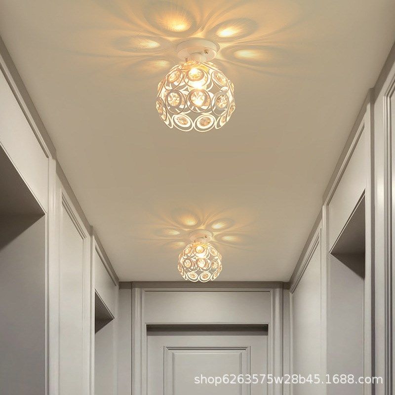 现代简约过道灯走廊吸顶灯卧室阳台水晶小吊灯玄关入户复古铁艺灯,家装灯饰光源,餐厅/卧室/书房吸顶灯,淘宝优惠券,粉丝福利购,淘宝优惠卷