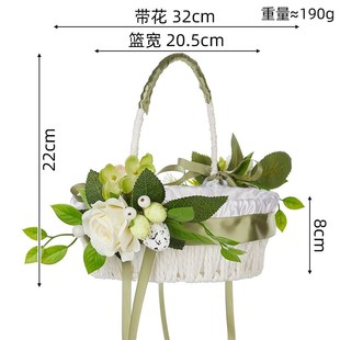 新品复活节元素手提花篮居家装饰盛物仿真装饰花篮子西式婚礼花蓝