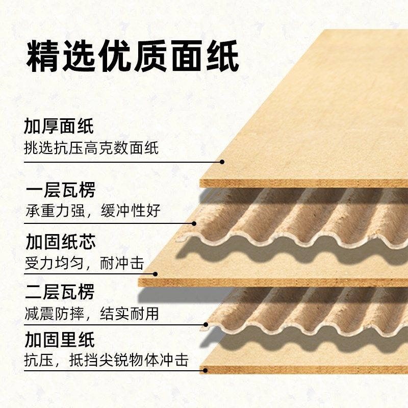 搬家纸箱子加厚加硬带扣手大号打包整理箱纸箱快递收纳包装纸盒子