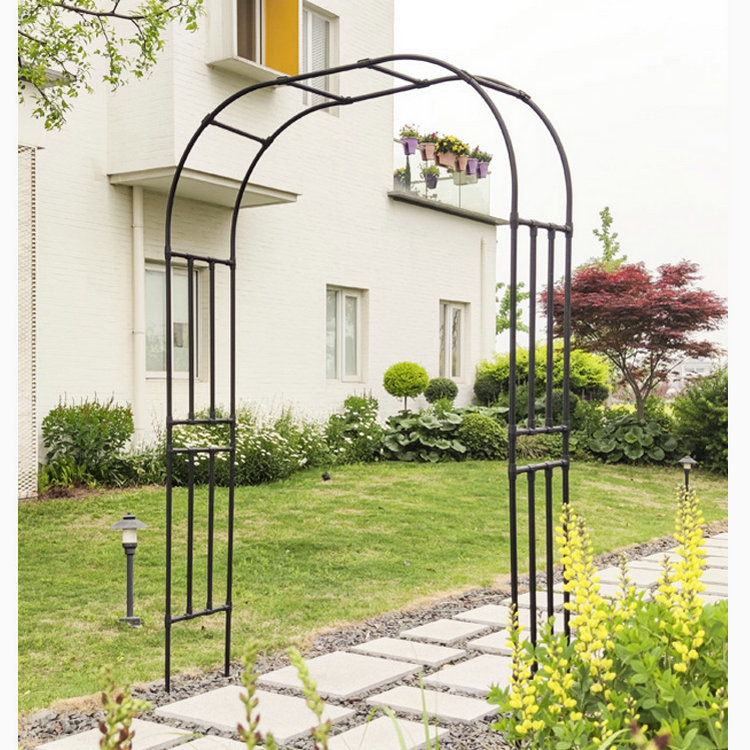 拱门花架爬藤架婚庆拱门架子室外花园园艺花支架包塑钢管不易生锈