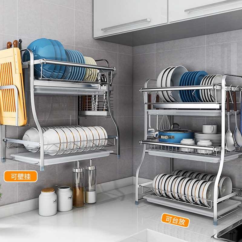 304不锈钢厨房碗碟沥水收纳架晾碗碟架晾碗碟架收纳用品置物架OEM