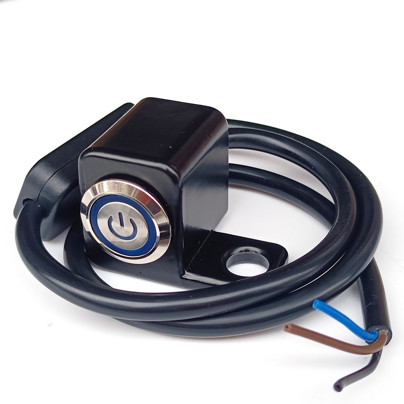 电动瓶车后视镜孔双闪四跳开关摩托车铝合金双跳四闪Z警示灯开关