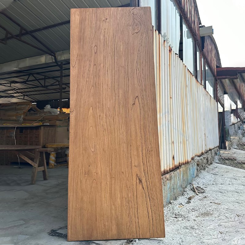 老榆木板实木桌面板原木风化吧台板餐桌板飘窗书桌茶桌书台旧木板