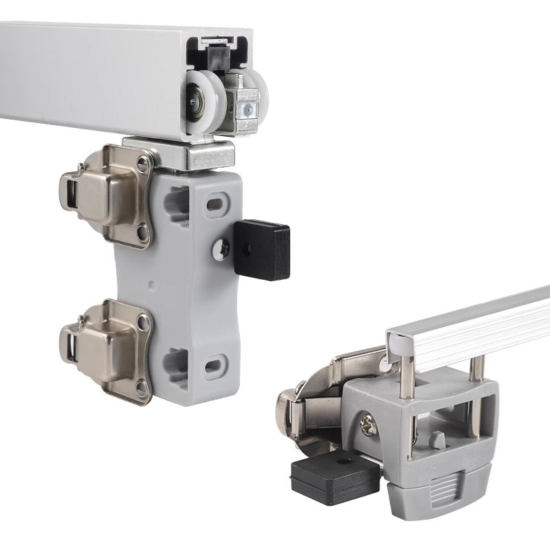 衣帽间衣柜折叠平移门滑轮左右平移推拉柜门轨道五金X配件滑轨吊