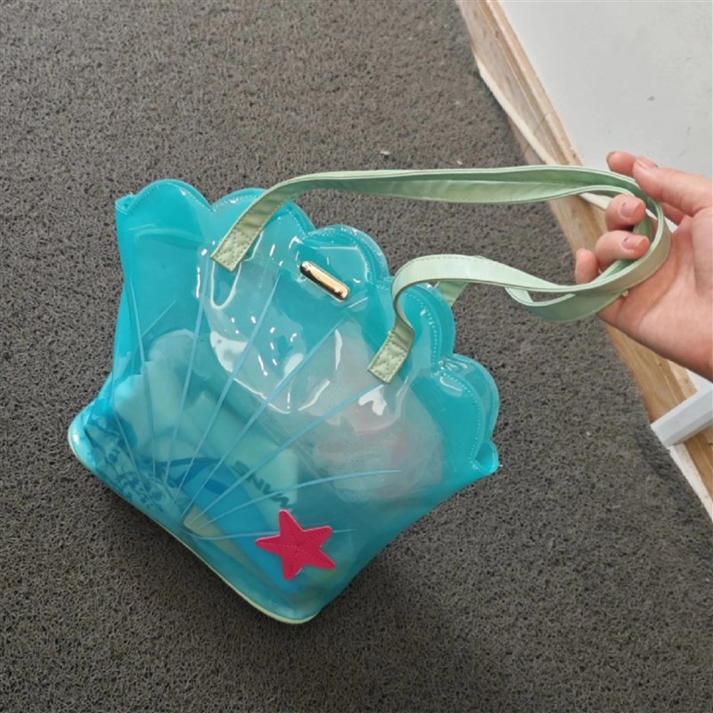贝壳游泳包防水干 干湿分离高颜值大容量海边沙滩收纳袋手提可携