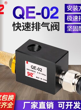 SHZ气动气缸快速排气阀QE-01/QE-02/QE-03/QE-04自动快排阀放气阀
