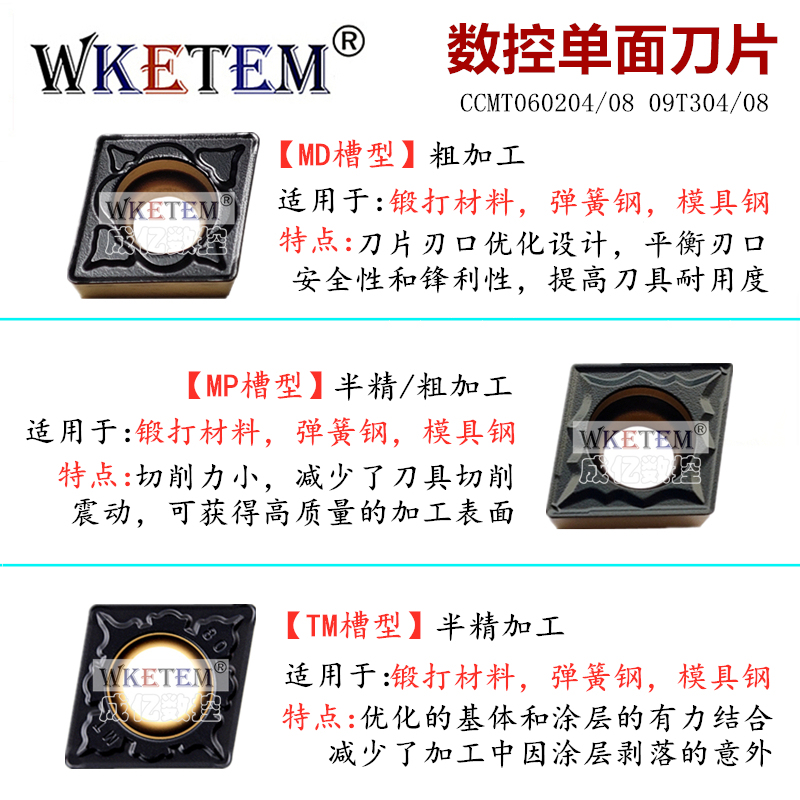 数控刀片CCMT060204 09T304 08 MD MP TM OTM HQ菱形刀粒包邮特惠