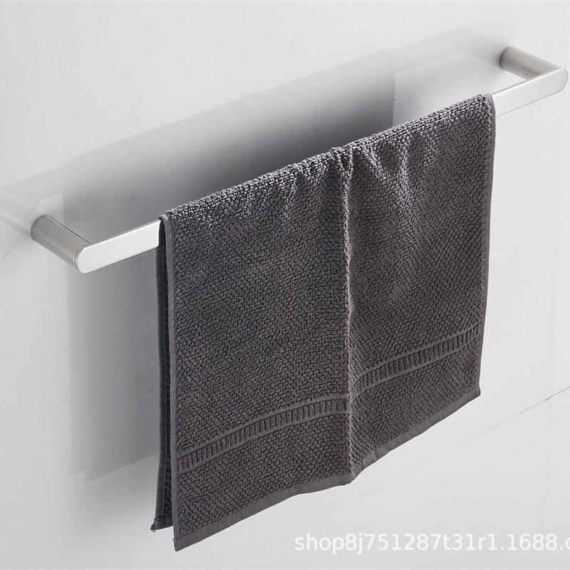 SUS304不锈钢毛巾架浴室挂件套装酒店卫生间抛光镜面毛巾杆单杆