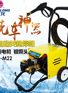 上海神龙SL-M20/M22/M26超高压清洗机水枪三缸洗车泵铜芯关枪停机
