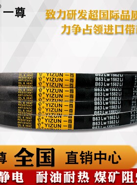 一尊金标三角皮带 B72/77/78/80/82/83/86 阻燃防静电传动带进口