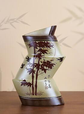 陶瓷摆件云南特色丽江民族风工艺品中式家居饰品博古架古董架书房