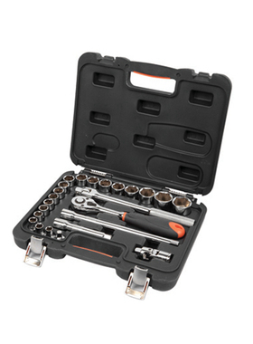 钢盾工具 24件12.5mm公制套筒组套 机修汽修套装S010024