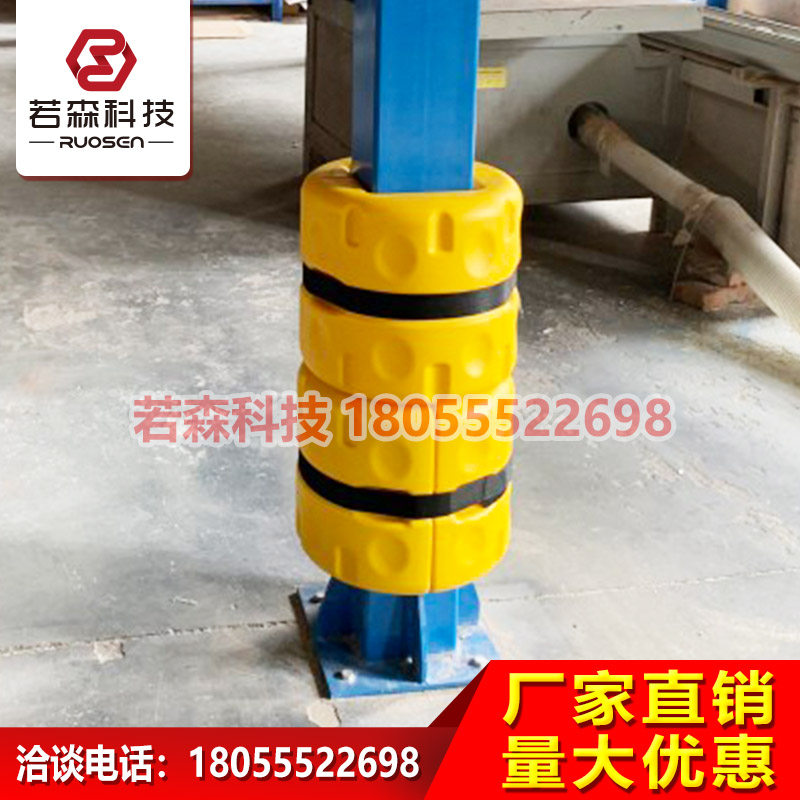 HDPE重型货架立柱方柱圆柱蓝球柱电线杆塑料防撞桶护栏围栏15/20