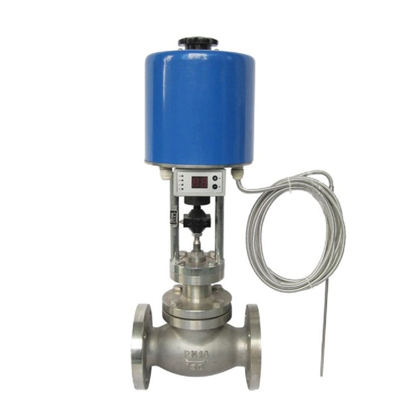 ZZWPE电动温控调节阀 不锈钢自力式电动温度调节阀DN40 50 65 100