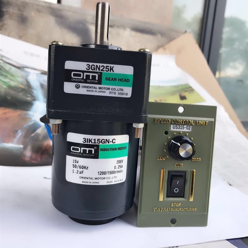 OM15W日本东方110V220V减速调速电机3RK15RGN-C 3GN3K-180K正反转