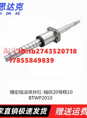 上精密级滚珠丝杠-轴径20导程10 BTWP2010-L200-T20-R-N-A隆