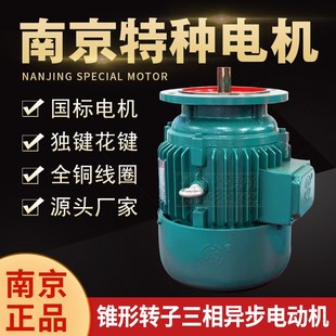 M南京特种三相锥形转子2.2 3.0 4.5 7.5KW电机 YEZ112 5.5 132S