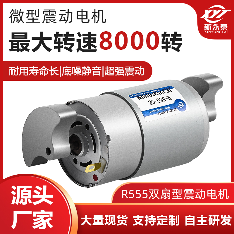 新永泰R-555微型双头振动电机震动小型微型震动马达6v12v24v