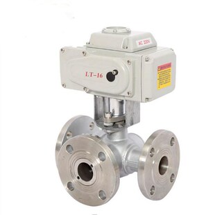 Q944F 电动法兰气动球阀 F电动三通球阀 T型电动三通球阀 Q945F